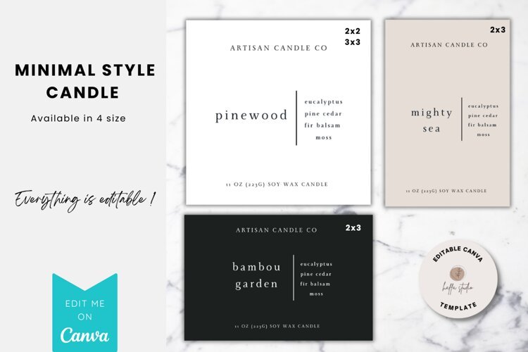 Minimal Style Candle Label Template example image 1