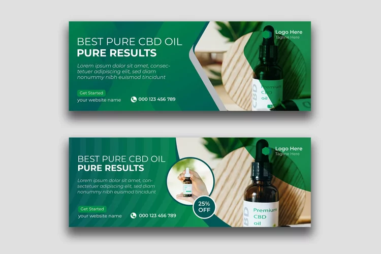 Hemp product cbd oil Facebook cover
