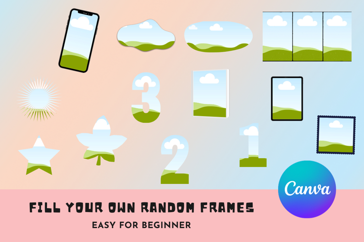 Random Canva Frames Easy For Beginner