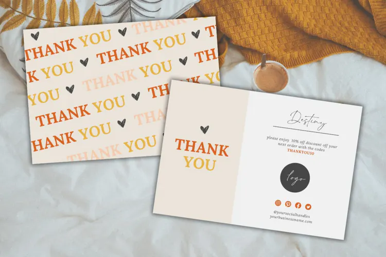 Editable Thanks For Your Purchase Card