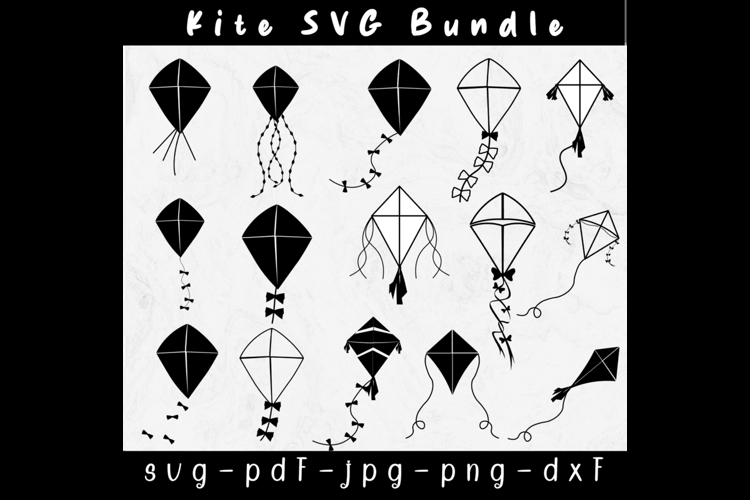 Kite SVG Bundle, Kites SVG, Kite Clipart, Kite Cut Files example image 1