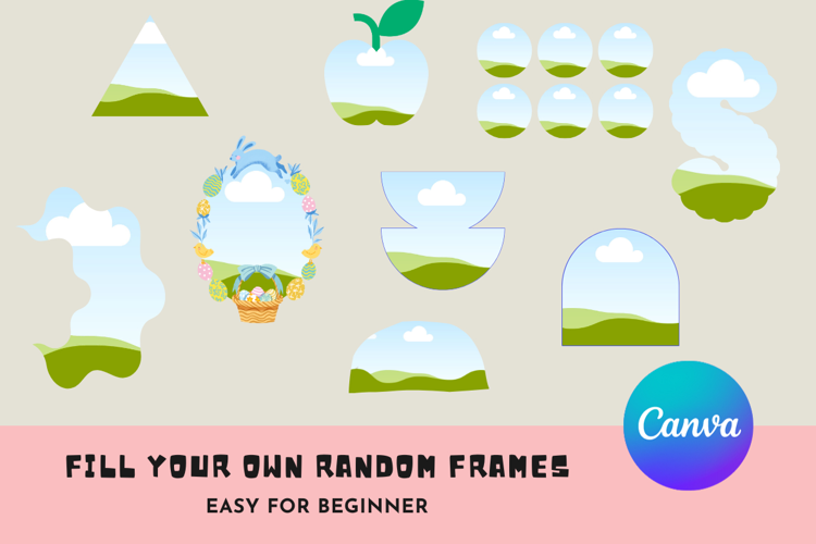 Random Canva Frames Easy For Beginner