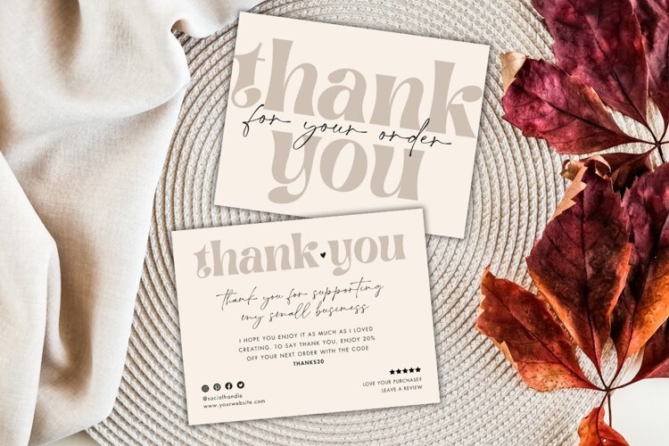Canva | Editable Business Thank You Card example image 1