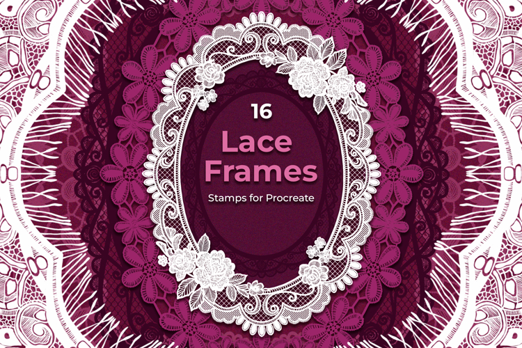 Lace Frame Procreate Stamps