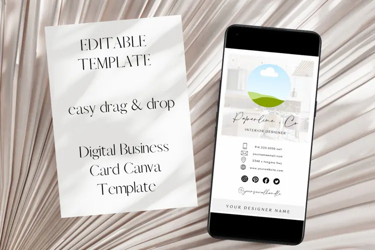Digital Business Card Canva Template