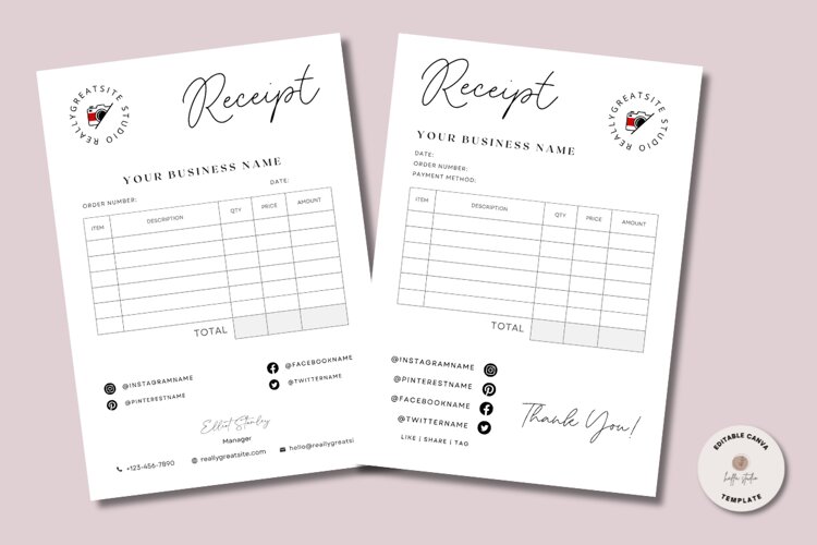 Small Business Receipt Template example image 1