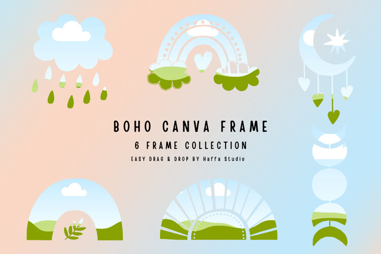 Boho Canva Frames Easy For Beginner example image 1