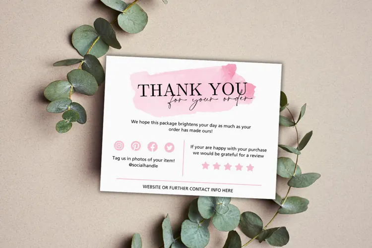 Custom Thank you Cards Template