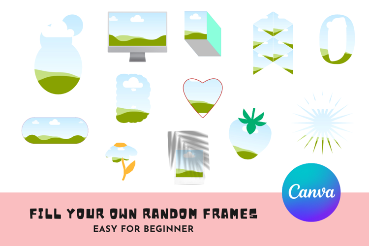 Random Canva Frames Easy For Beginner