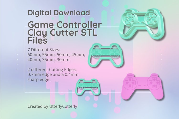 Game Controller 2 Clay Cutter - Retro Gamer STL Digital File
