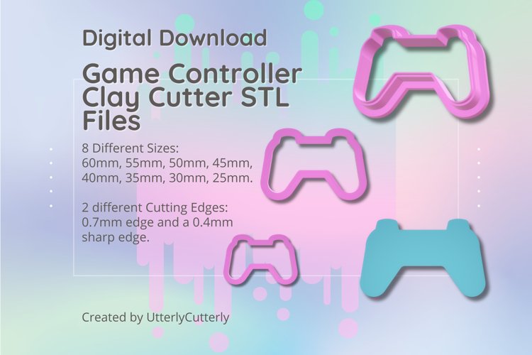 Game Controller 1 Clay Cutter - Retro Gamer STL Digital File
