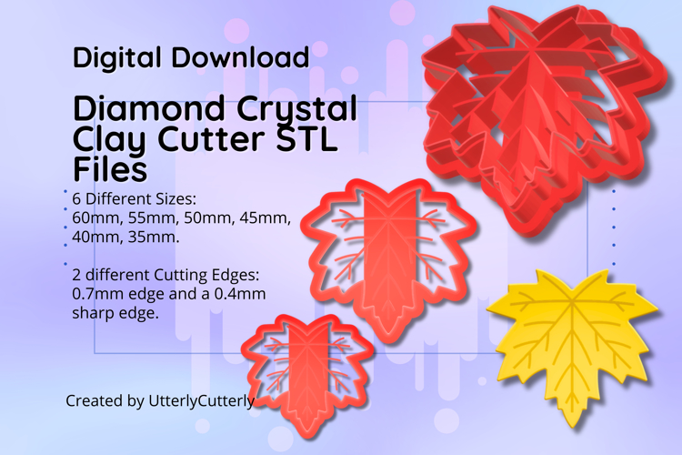 Clay Cutter STL File Fall Autumn Leaf- Fall Earring Digital