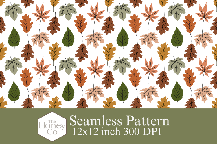 Fall Leave Seamless Pattern | Sublimation Tumbler Wrap