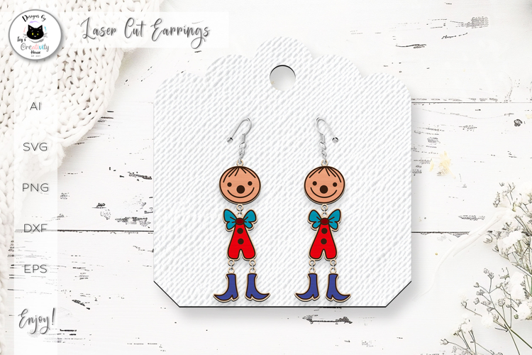 Retro Nostalgia Toy Earrings | Vintage Laser Cut Puppet