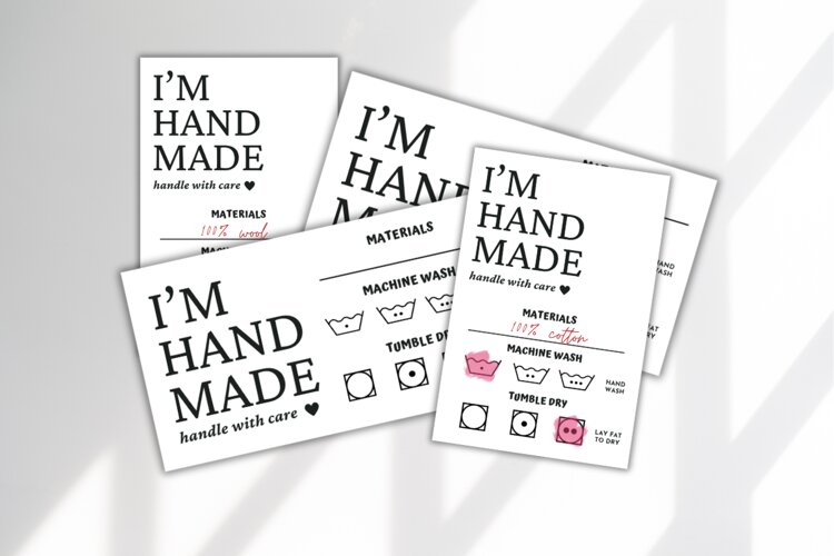 Canva Care Instruction Washing Labels example image 1