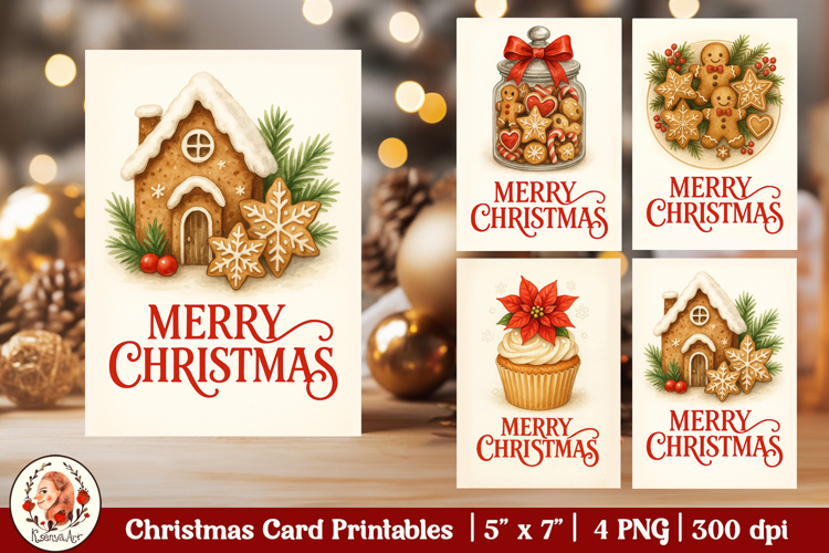 Christmas Card , Vintage Christmas, Christmas Cookies