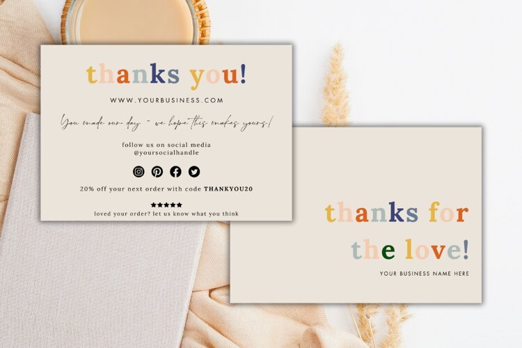 Small Business Thank You Card Template example image 1