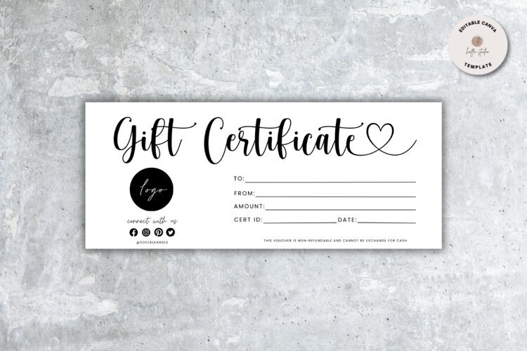 CANVA | Gift Card Certificate Canva Template example image 1