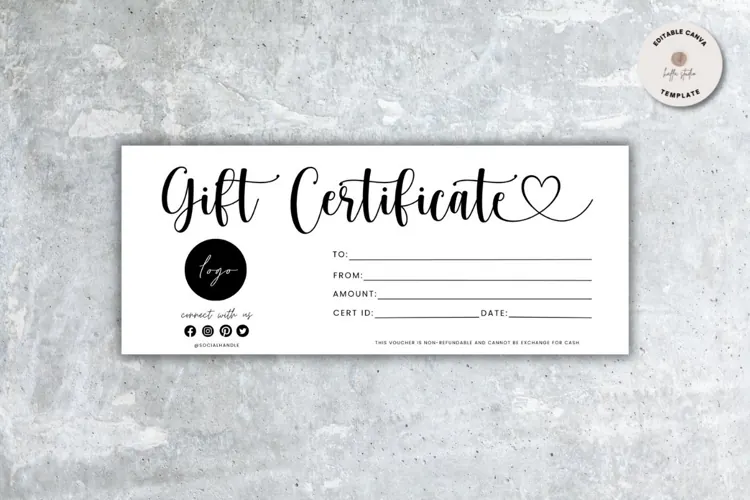 CANVA | Gift Card Certificate Canva Template