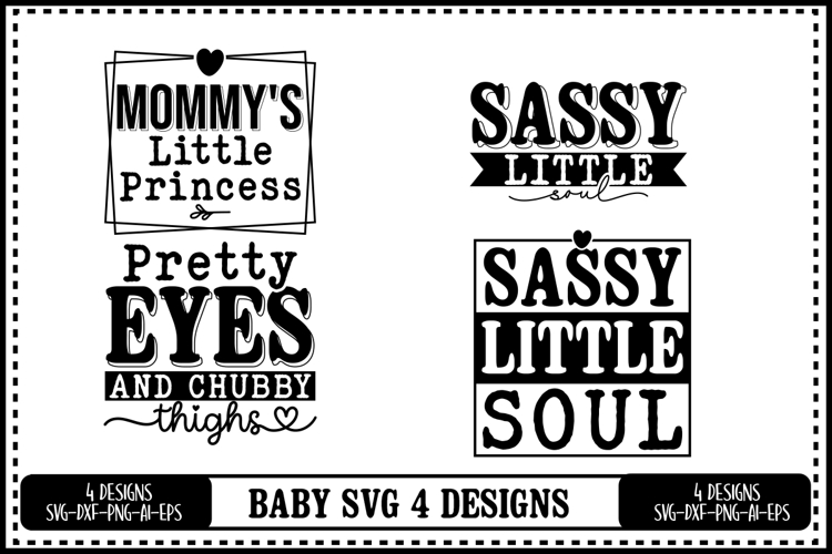 Funny Baby Svg 4 Designs, Baby Shower Svg, Newborn Svg