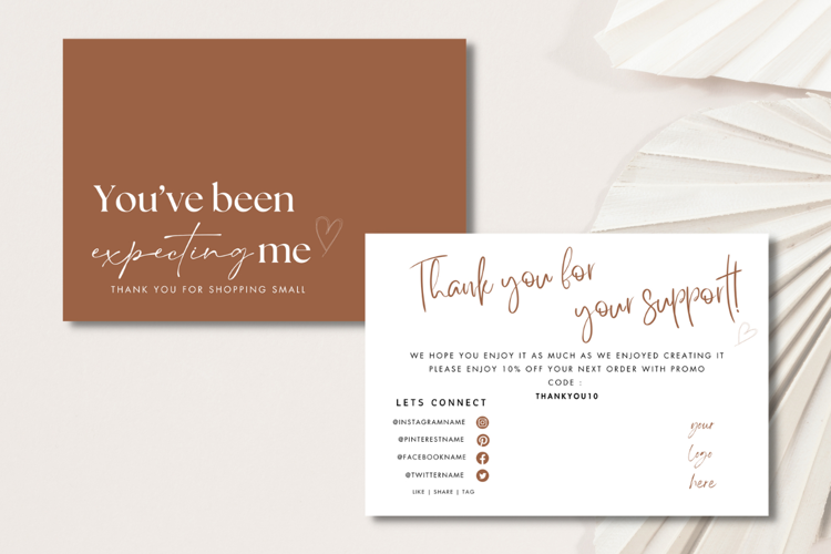 Boho Business Thank You Card Template