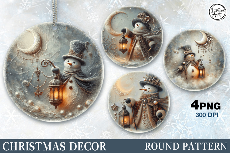 Christmas Decor | Vintage Snowman | PNG Sublimation