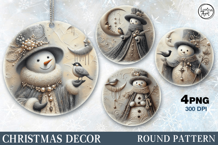 Christmas Decor | Vintage Snowman | PNG Sublimation