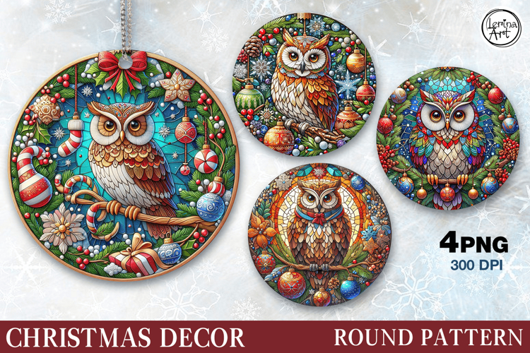 Christmas Decor | Owl| PNG Sublimation
