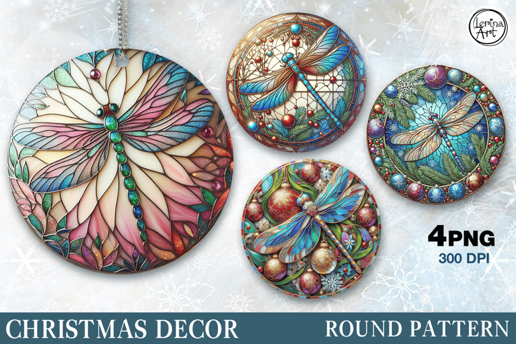 Christmas Decor | Dragonfly | PNG Sublimation