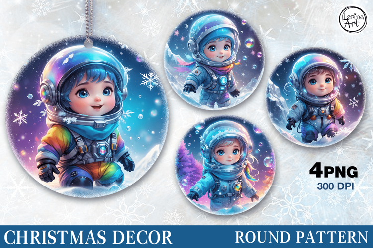 Christmas Decor | Astronaut| PNG Sublimation