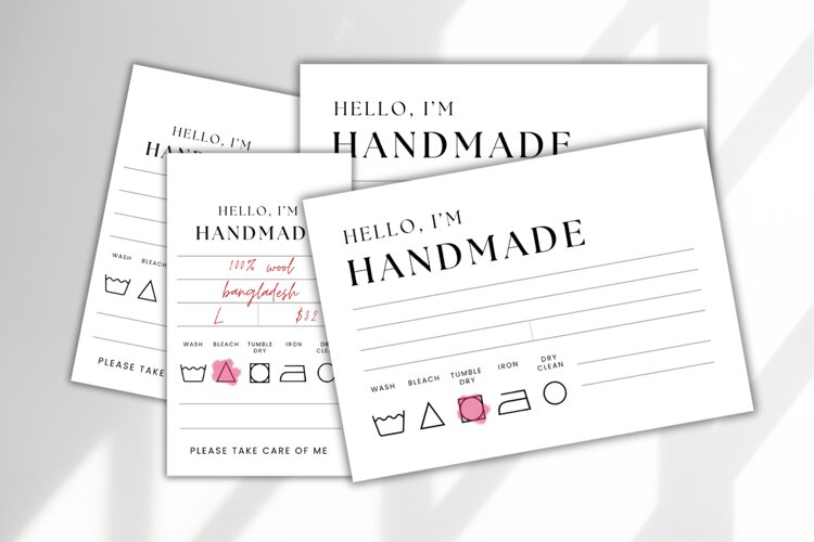 Canva | Printable Tags for Handmade Items example image 1