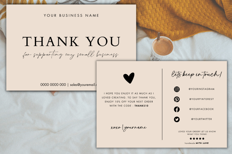 Small Business Thank You Card Template