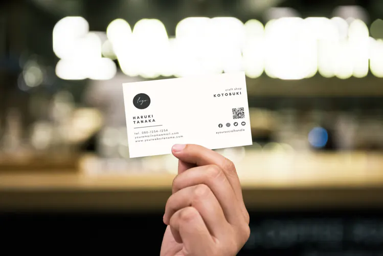Business Card Template with QR Code