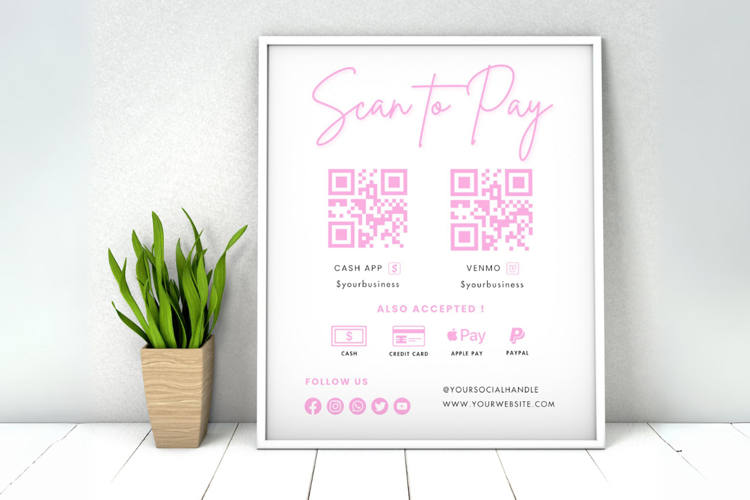 DIY Scan to Pay Sign Template