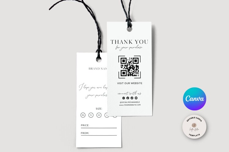 Canva | Printable Clothing Hang Tag Template example image 1