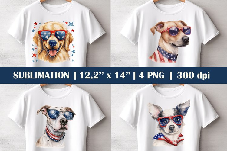 Patriotic dogs- Patriotic sublimation design