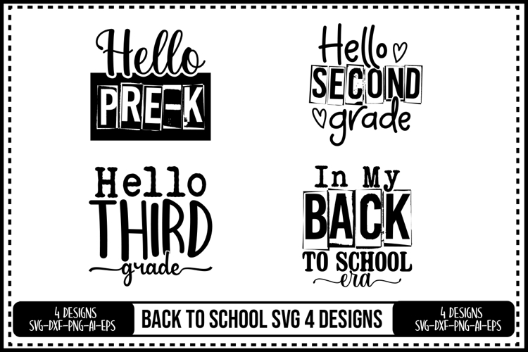 Back to School Svg 4 Designs