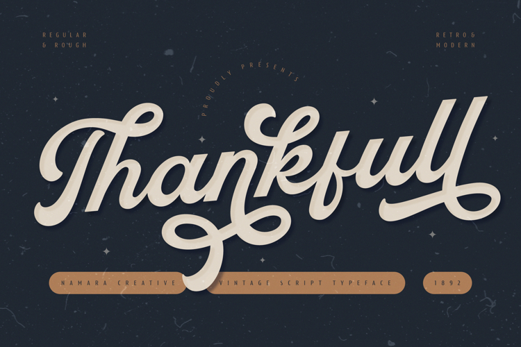 Thankfull Vintage Script Typeface