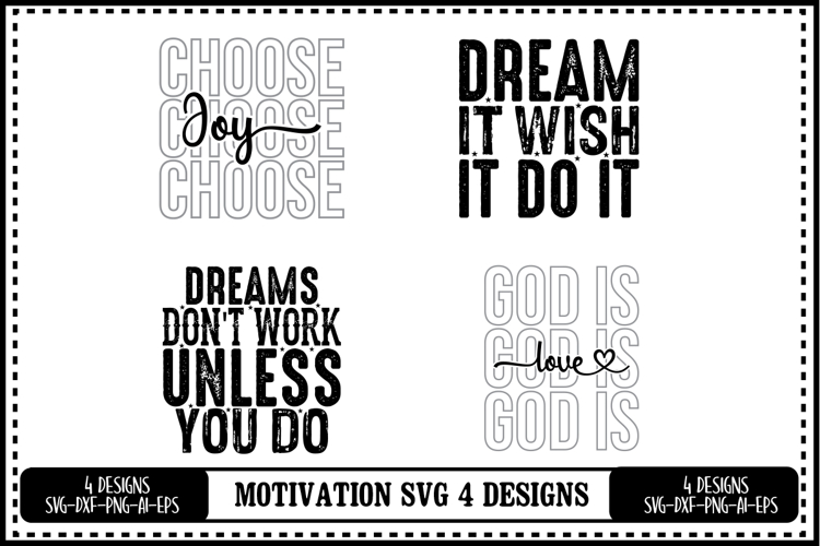 Motivation Svg 4 Designs