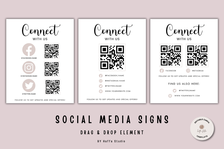 CANVA | QR Code Sign Printable Template