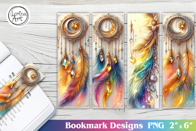 Moon Dreamcatcher Printable Bookmark 4 PNG