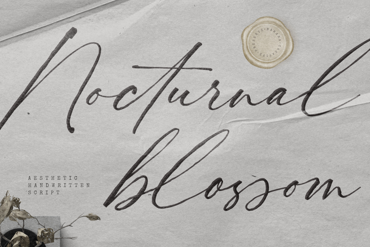 Nocturnal Blossom - Handwritten Script