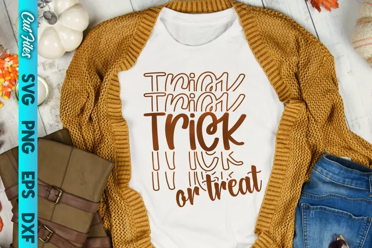Trick or Treat Stacked SVG Cut File