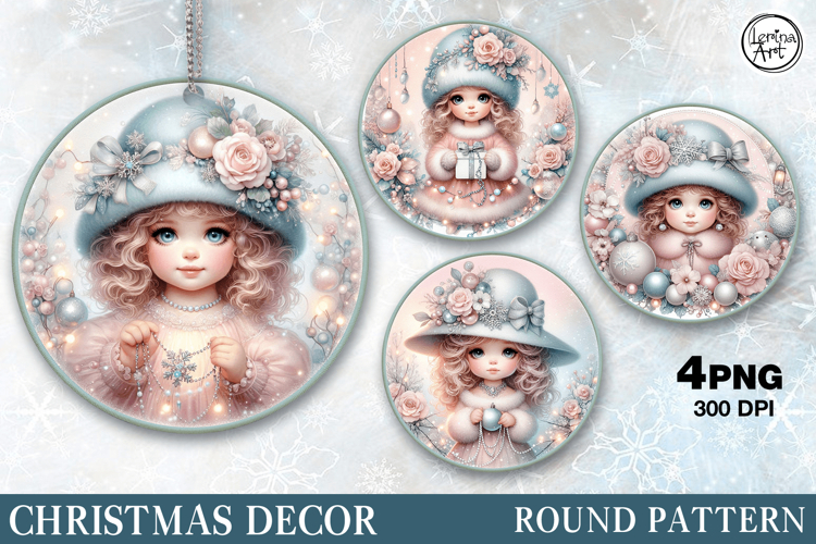 Christmas Decor | Cute Santa girl| PNG Sublimation
