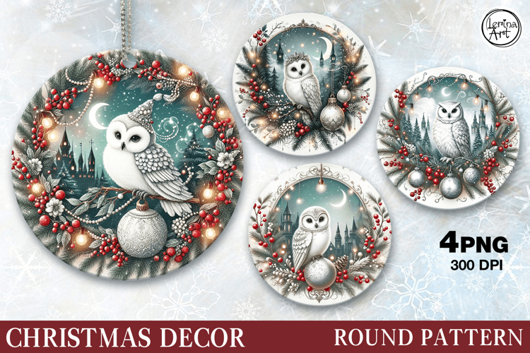 Christmas Decor | Cute Owl| PNG Sublimation