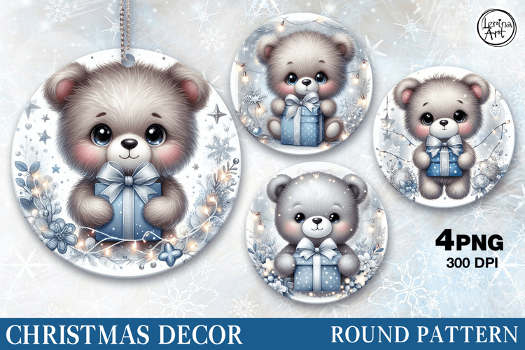Christmas Decor | Cute Bear | PNG Sublimation