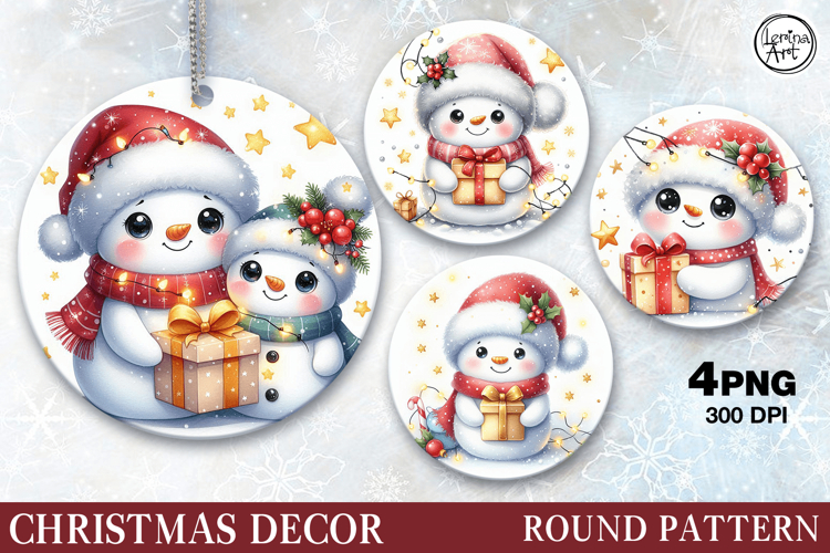 Christmas Decor | Cute Snowman| PNG Sublimation