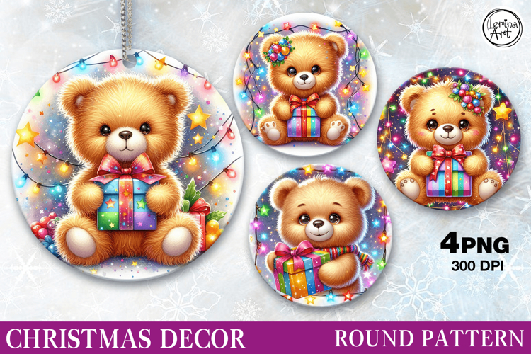 Christmas Decor | Cute Bear | PNG Sublimation