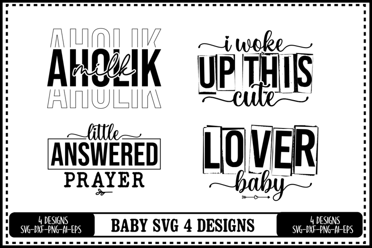 Funny Baby Svg 4 Designs