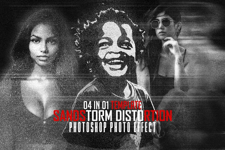 Sandstorm Distortion Photo Effect